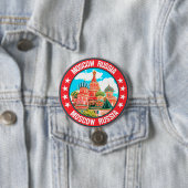 Badge Rond 7,6 Cm Moscou (En situation)