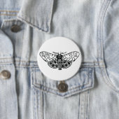 Badge Rond 7,6 Cm Moth (En situation)