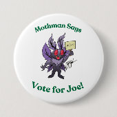 Badge Rond 7,6 Cm Mothman dit voter pour Joe (Devant)