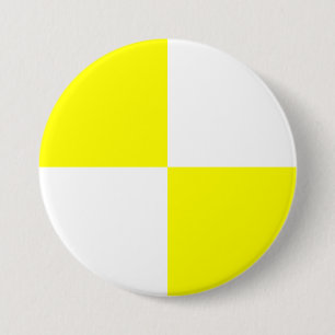 Badge Rond 7,6 Cm Motif à carreaux jaunes