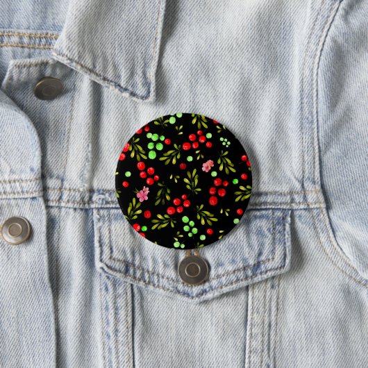 Badge Rond 7,6 Cm Motif Berries (En situation)