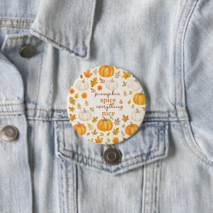Badge Rond 7,6 Cm Motif Citrouille mignon Thanksgiving