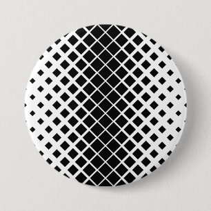 Badge Rond 7,6 Cm Motif de blocs de Carré de dissolution noir modern