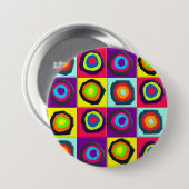 Badge Rond 7,6 Cm motif de cercles (Devant & derrière)