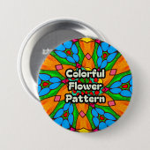 Badge Rond 7,6 Cm Motif de fleurs esthétiques (Devant & derrière)