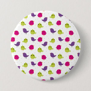 Badge Rond 7,6 Cm Motif d'oiseaux mignons colorés