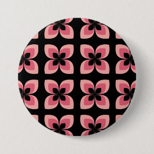 Badge Rond 7,6 Cm Motif rose deux tons lumineux