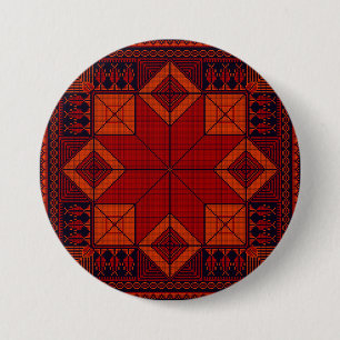 Badge Rond 7,6 Cm Motif traditionnel Palestine broderie tatreez