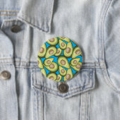 Badge Rond 7,6 Cm Motif Vegan Avocado frais et gourmand (En situation)