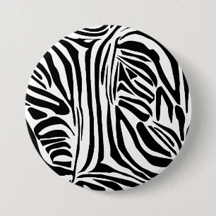 Badge Rond 7,6 Cm Motif zèbre