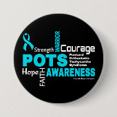 Badge Rond 7,6 Cm Mots...POTS (Devant)