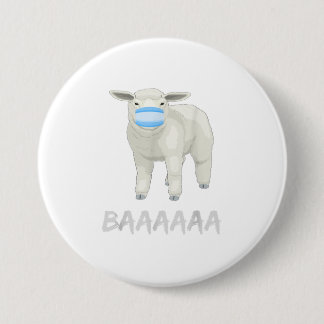 Badge Rond 7,6 Cm Mouton avec masque TShirt