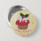 Badge Rond 7,6 Cm Muffin de Noël (Devant & derrière)
