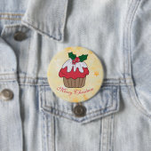 Badge Rond 7,6 Cm Muffin de Noël (En situation)