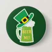 Badge Rond 7,6 Cm Mug de bière Casquette irlandaise (Devant)
