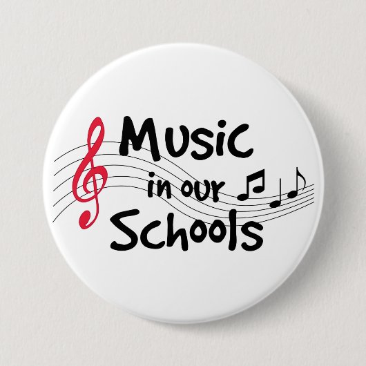 Badge Rond 7,6 Cm Musique dans nos écoles (Devant)