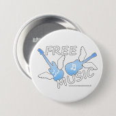 Badge Rond 7,6 Cm Musique libre (Devant & derrière)