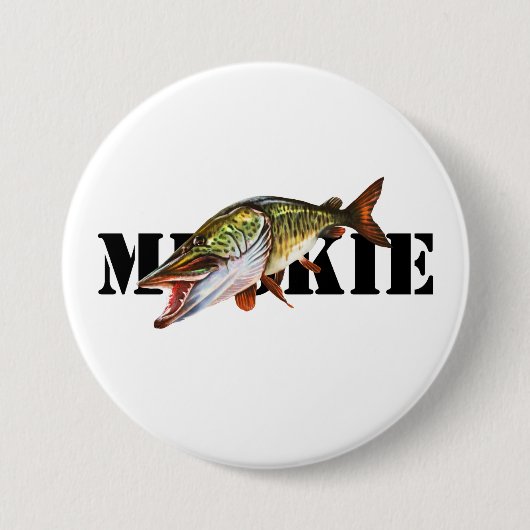 Badge Rond 7,6 Cm Muskie (Devant)