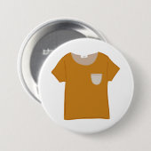 Badge Rond 7,6 Cm Mustard Yellow Minimalist Top (Devant & derrière)