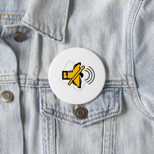 Badge Rond 7,6 Cm Mute (En situation)