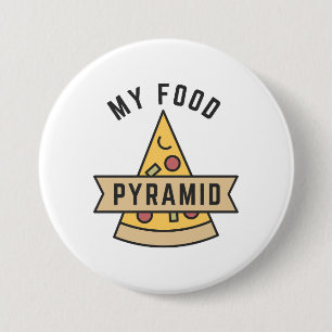 Badge Rond 7,6 Cm My Food Pyramid