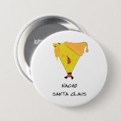 Badge Rond 7,6 Cm Nacho Santa Claus (Devant & derrière)