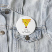 Badge Rond 7,6 Cm Nacho Santa Claus (En situation)
