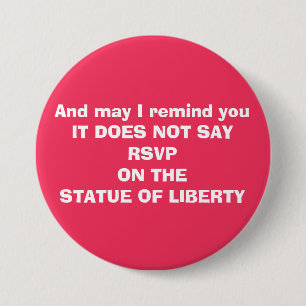 Badge Rond 7,6 Cm Naïf contre l'interdiction d'immigration