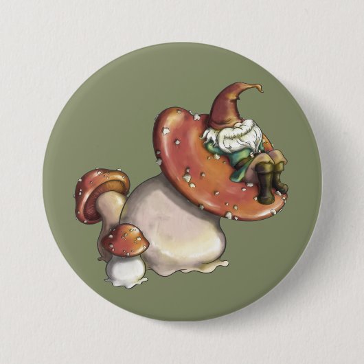 Badge Rond 7,6 Cm Napping Gnome (Devant)