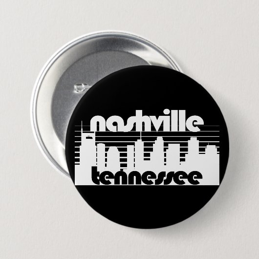 Badge Rond 7,6 Cm Nashville Tennessee (Devant & derrière)
