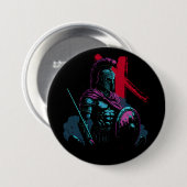 Badge Rond 7,6 Cm Nauthiz Spartan (Devant & derrière)