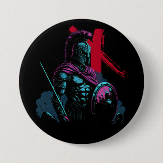 Badge Rond 7,6 Cm Nauthiz Spartan