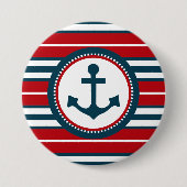 Badge Rond 7,6 Cm Nautical design (Devant)