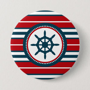 Badge Rond 7,6 Cm Nautical design