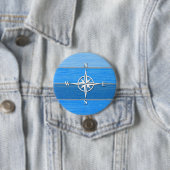 Badge Rond 7,6 Cm Nautical themed design (En situation)