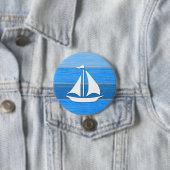 Badge Rond 7,6 Cm Nautical themed design (En situation)
