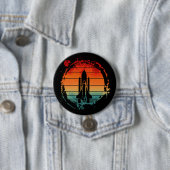 BADGE ROND 7,6 CM NAVETTE SPATIALE VINTAGE (En situation)
