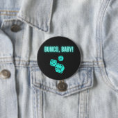 Badge Rond 7,6 Cm Neon Aqua Bunco Baby (En situation)