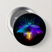Badge Rond 7,6 Cm Neon Firefly sur noir (Devant & derrière)