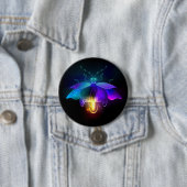 Badge Rond 7,6 Cm Neon Firefly sur noir (En situation)