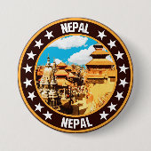 Badge Rond 7,6 Cm Népal (Devant)