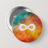 Badge Rond 7,6 Cm Neuro- galaxie - Pin de Neurodiversity (Devant & derrière)