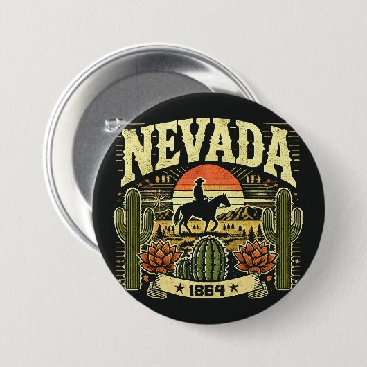 Badge Rond 7,6 Cm Nevada (Devant & derrière)