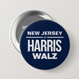Badge Rond 7,6 Cm New Jersey pour Harris Walz