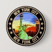 Badge Rond 7,6 Cm New York (Devant)