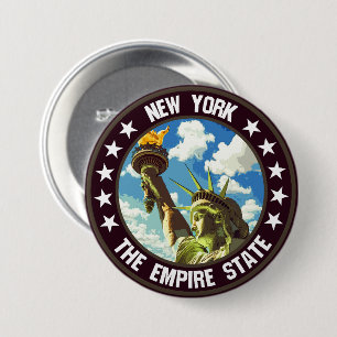 Badge Rond 7,6 Cm New York