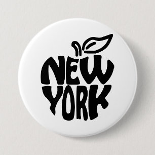 Badge Rond 7,6 Cm New York Apple