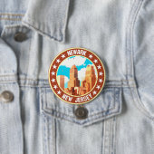 Badge Rond 7,6 Cm Newark (En situation)