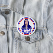 Badge Rond 7,6 Cm Nicole Malliotakis pour le maire de NYC (En situation)