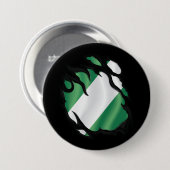Badge Rond 7,6 Cm Nigeria déchiré (Devant & derrière)